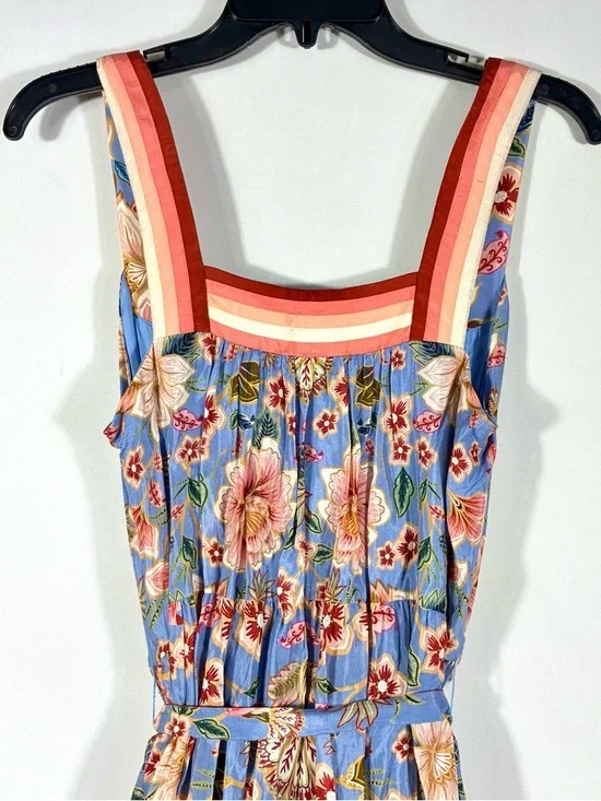 Farm Rio Superbloom Tapestry Cotton Blend Maxi Dress Blue Medium NEW - Picture 10 of 17